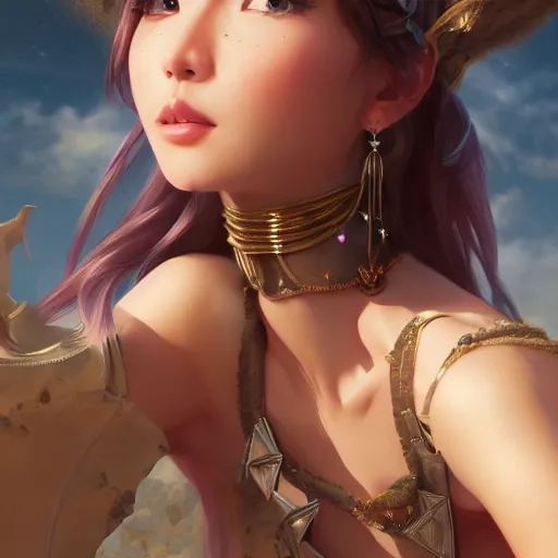 Prompt: fantasy young adult desert princess, made by Stanley Artgerm Lau, WLOP, Rossdraws, ArtStation, CGSociety, concept art, cgsociety, octane render, trending on artstation, artstationHD, artstationHQ, unreal engine, 4k, 8k,