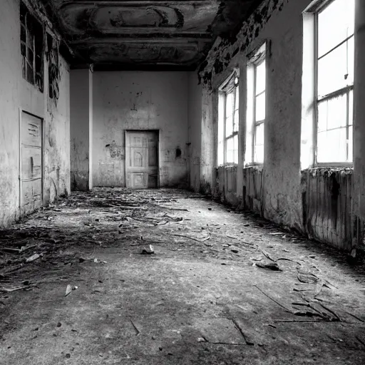 Image similar to the backrooms, the eerie forlorn atmosphere of a place that's usually bustling with people but is now abandoned and quiet