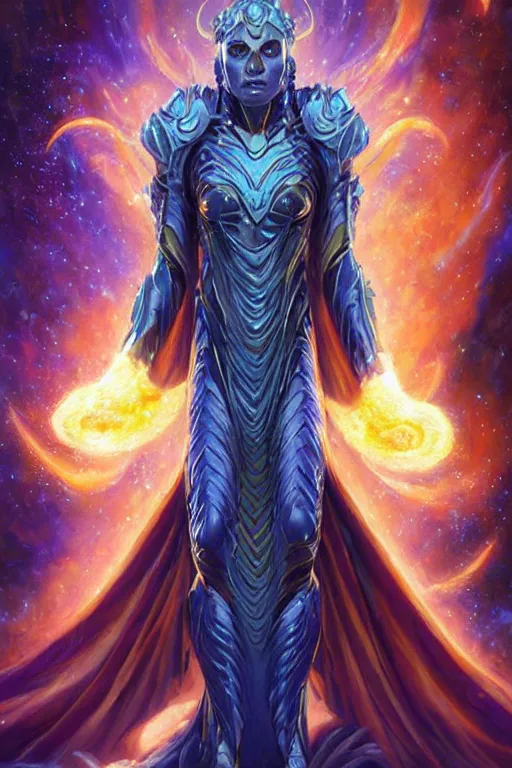 Image similar to beautiful oil painting with high detail of a wise space ent ( ( ( sobbing ) ) ) made of stars and plasma, hybrid from dungeons and dragons and art direction by james cameron ; by artgerm ; wayne reynolds art station ; cinematic quality character render ; low angle ; ultra high quality model ; production quality cinema model