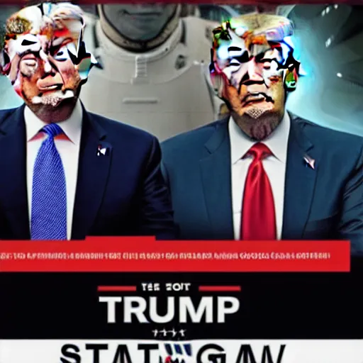 Prompt: trump, biden, musk, joe rogan, all in a statwars themed movie poster