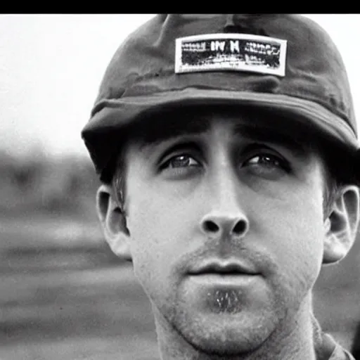 Prompt: ryan gosling in the Vietnam War, realistic