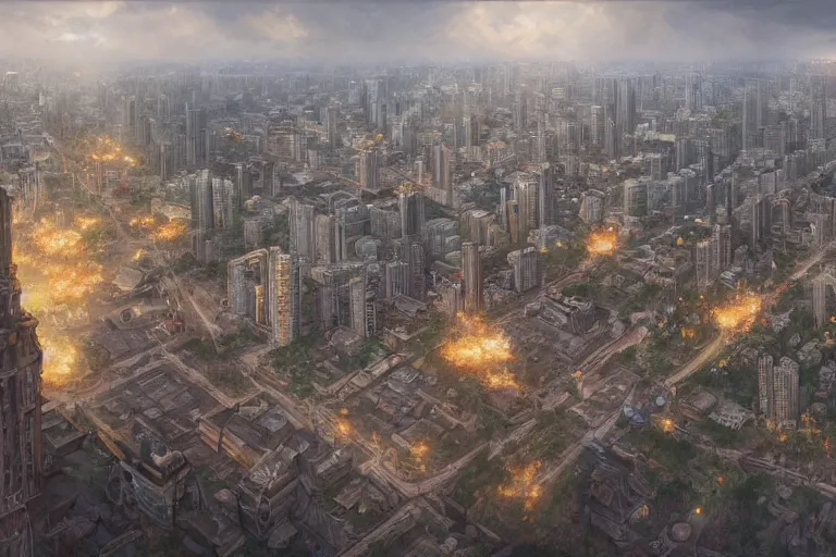 Prompt: an intricate matte painting of top down illustration of avenida paulista sao paulo rpg battle map,very clear image, no blur, by Christophe Vacher and Bastien Lecouffe-Deharme, artstation