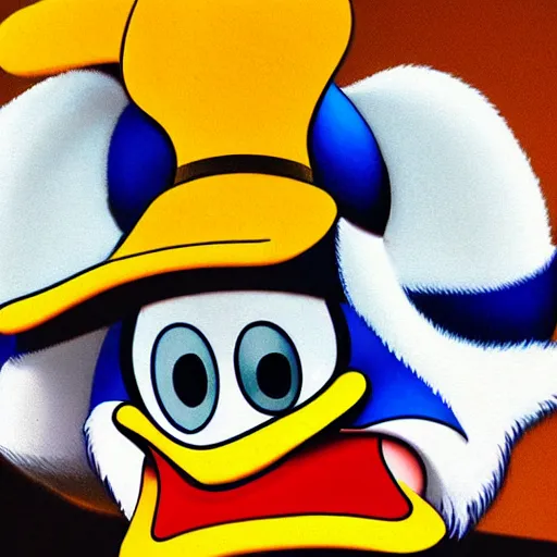 Image similar to photorealistic depiction of Donald Duck