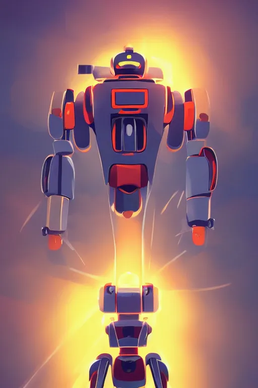 Image similar to metabots medabots medarotto medarot robot minimalist comics, behance hd by jesper ejsing, by rhads, makoto shinkai and lois van baarle, ilya kuvshinov, rossdraws global illumination ray tracing hdr radiating a glowing aura