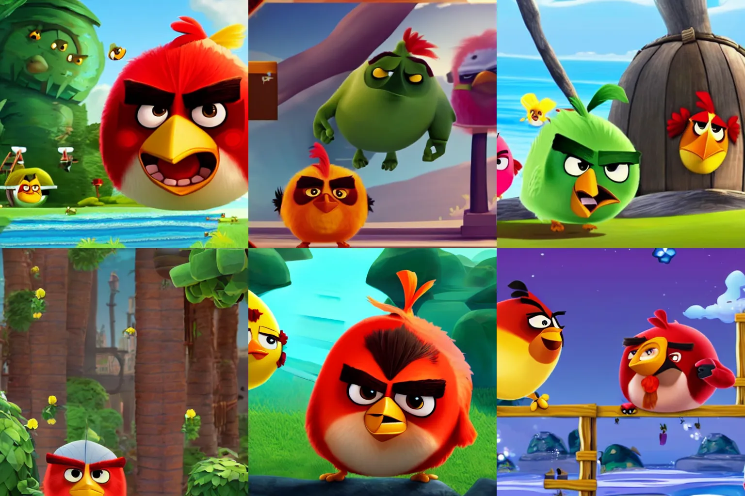 Prompt: Screenshot of Emma Watson in Angry Birds