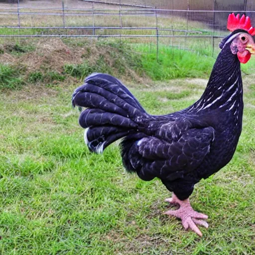 Image similar to barred Plymouth Rock chicken