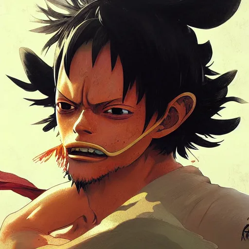 ArtStation - Luffy - One Piece (Rereading, Commission).