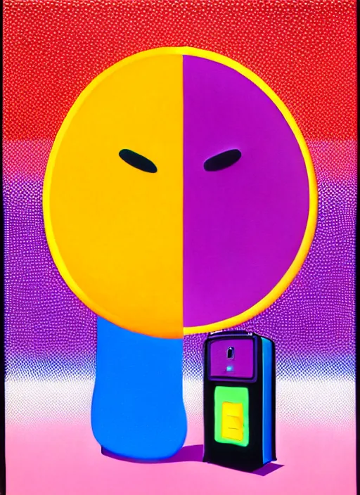 Image similar to inflate phone by shusei nagaoka, kaws, david rudnick, airbrush on canvas, pastell colours, cell shaded, 8 k