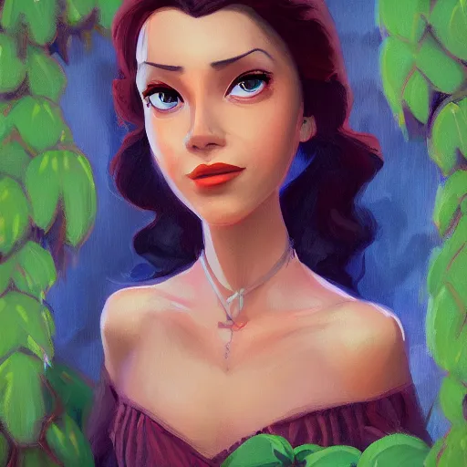 Image similar to a portrait of a woman in an animated disney movie, backwater bayou, oil painting, pale colors, high detail, 8 k, wide angle, trending on artstation,