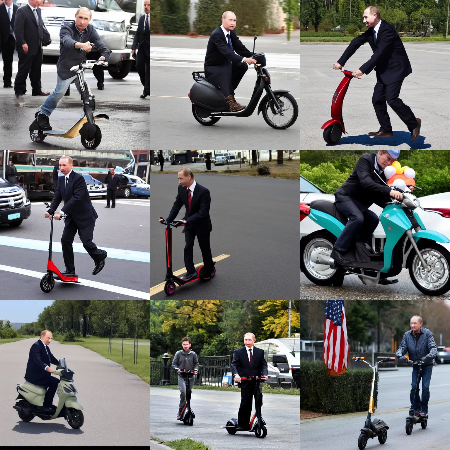 Prompt: Scootin Putin