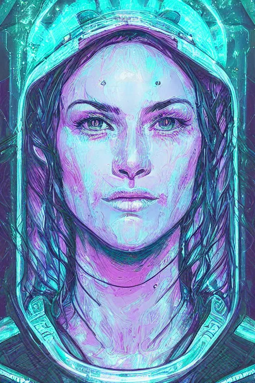 Prompt: portrait of jewel 🔥 commander in the style of Rob Lefield and Dan Mumford , trending on artstation, digital art,surrealism ,macro,blueprint ,vaporwave ,