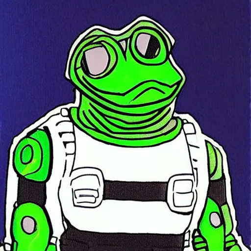 Prompt: robocop pepe the frog