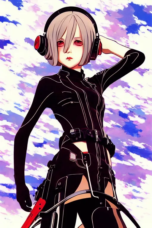 Image similar to ilya kuvshinov anime illustration of reol, last exile,, murata range, fine detail, perfect anime face, dramatic lighting, dynamic composition, moody, art deco, cel shading, vivid, stippled lighting, rich texture, yoshinari yoh, alphonse mucha, takashi murakami, ( ( ( colorful ) ) )