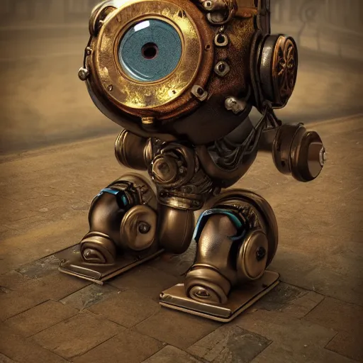 Image similar to steampunk robot owl realism octane render hdr