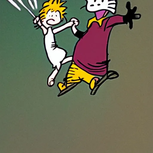 Prompt: calvin and hobbs