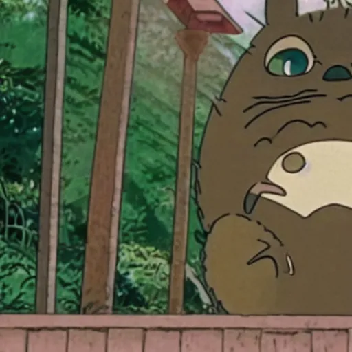 Image similar to A still of harry potter in My Neighbor Totoro (1988)
