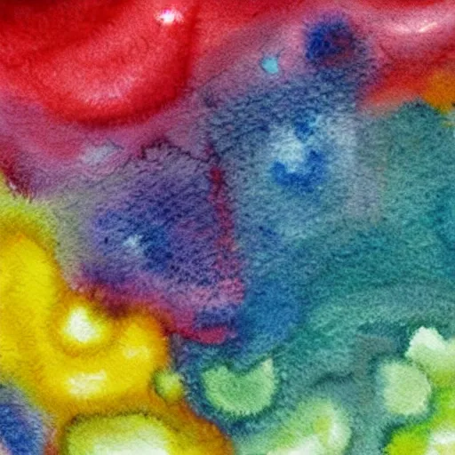 Image similar to antibodies and viruses floating through the air. watercolor. realistic. cool tones. close - up