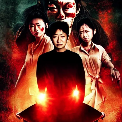 Image similar to 8 k uhd new asian horror movie poster, uhd details