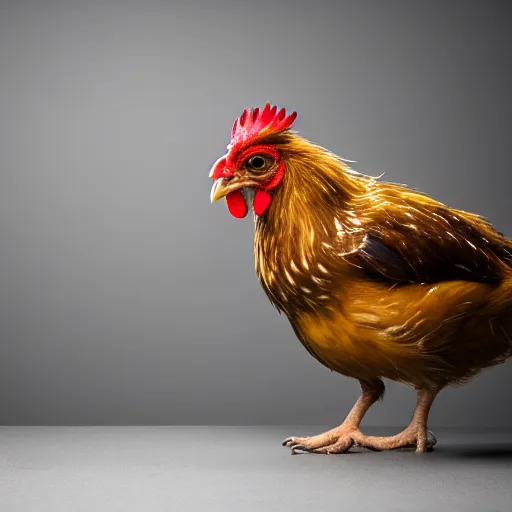 Image similar to a photo of a crousty chicken, professional, studio, 4 k