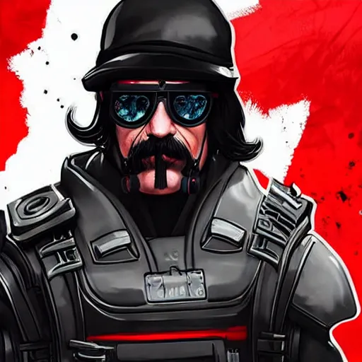 Image similar to dr disrespect as an apex legends character