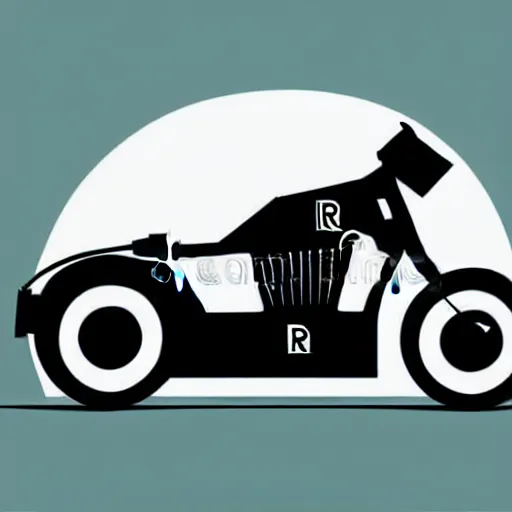 Image similar to a rolls royce cyberpunk bike, vector illustration, stylized, h r giger