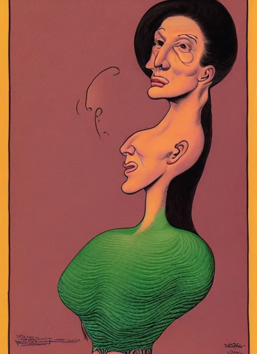 Prompt: portrait of a beautiful woman by basil wolverton