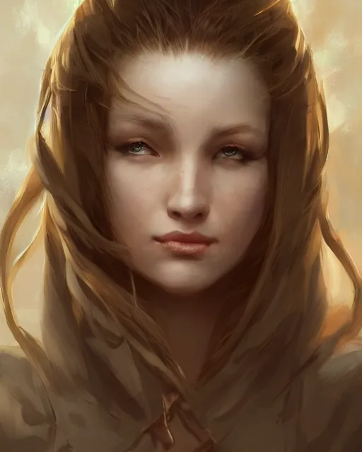 Image similar to head and shoulders portrait of a beautiful female cleric by Stanley Artgerm Lau, WLOP, Rossdraws, frank frazetta, Andrei Riabovitchev, Marc Simonetti, tranding on artstation