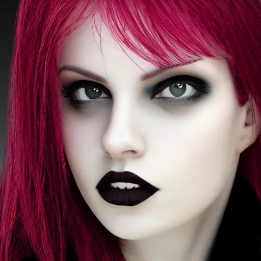 Prompt: pale goth beauty, ultra definition