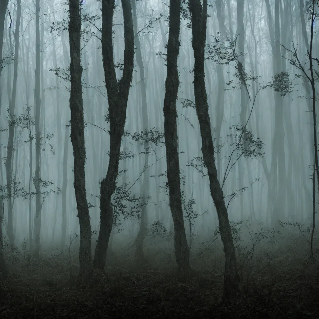 Prompt: horror foggy swamp mythology dark ambient very detailed, 4 k, professional photography