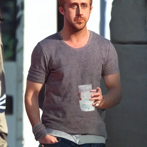 Image similar to ryan gosling melded into a sandwich