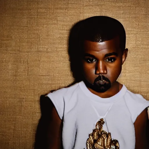 Image similar to kanye west as a little child, Cinematic, Portrait, Ultra-HD, Beautiful Lighting, insanely detailed and intricate, 35mm, elegant, ornate, hyper realistic, super detailed
