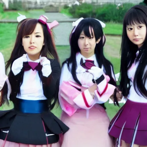 Image similar to real-life k-on, a still of a Japanese music movie