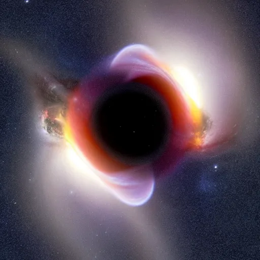 Prompt: “ a photorealistic picture of a black hole taken by the hubble telescope ”