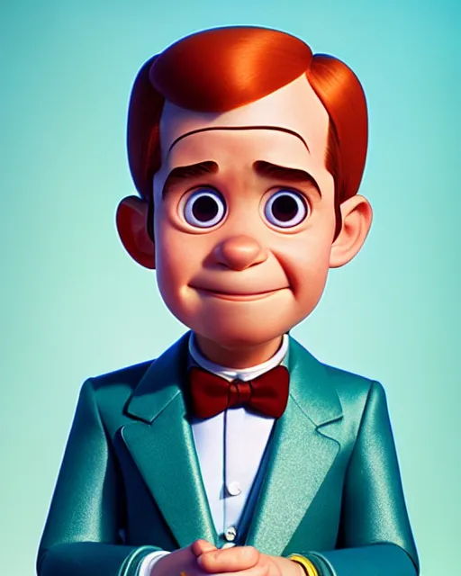 Prompt: disney pixar portrait 8 k photo of young steve martin as george jetson : : by weta, greg rutkowski, wlop, ilya kuvshinov, rossdraws, artgerm, annie leibovitz, rave, unreal engine, alphonse mucha : :