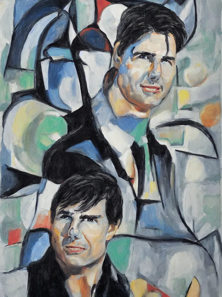 Prompt: tom cruise painting by picasso