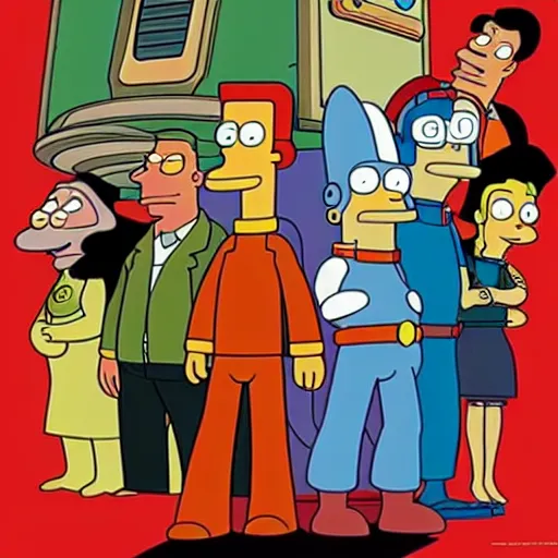 Image similar to live action futurama movie poster, real life futurama