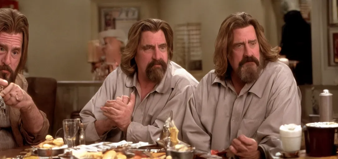 Prompt: The Big Lebowski but all the characters are played by John Goodman