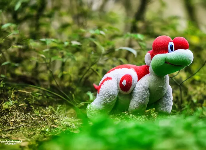 Image similar to national geographic wildlife photo of real life yoshi yoshi in real life in the wild, 8 k, 8 5 mm f 5. 6