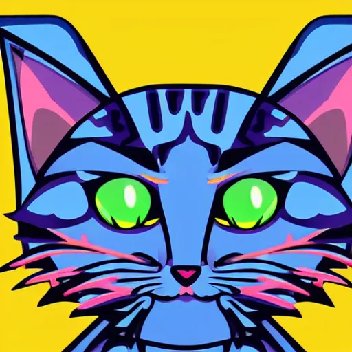 Image similar to portrait of a evil emperor kitten, sticker, highly detailed, colorful, illustration, smooth and clean vector curves, no jagged lines, vector art, smooth