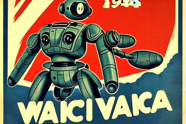 Image similar to 1940s, war, anime, poster, tachikoma