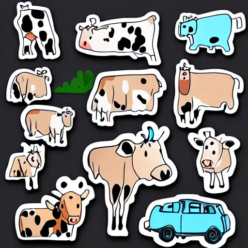 Image similar to cow stickerpack