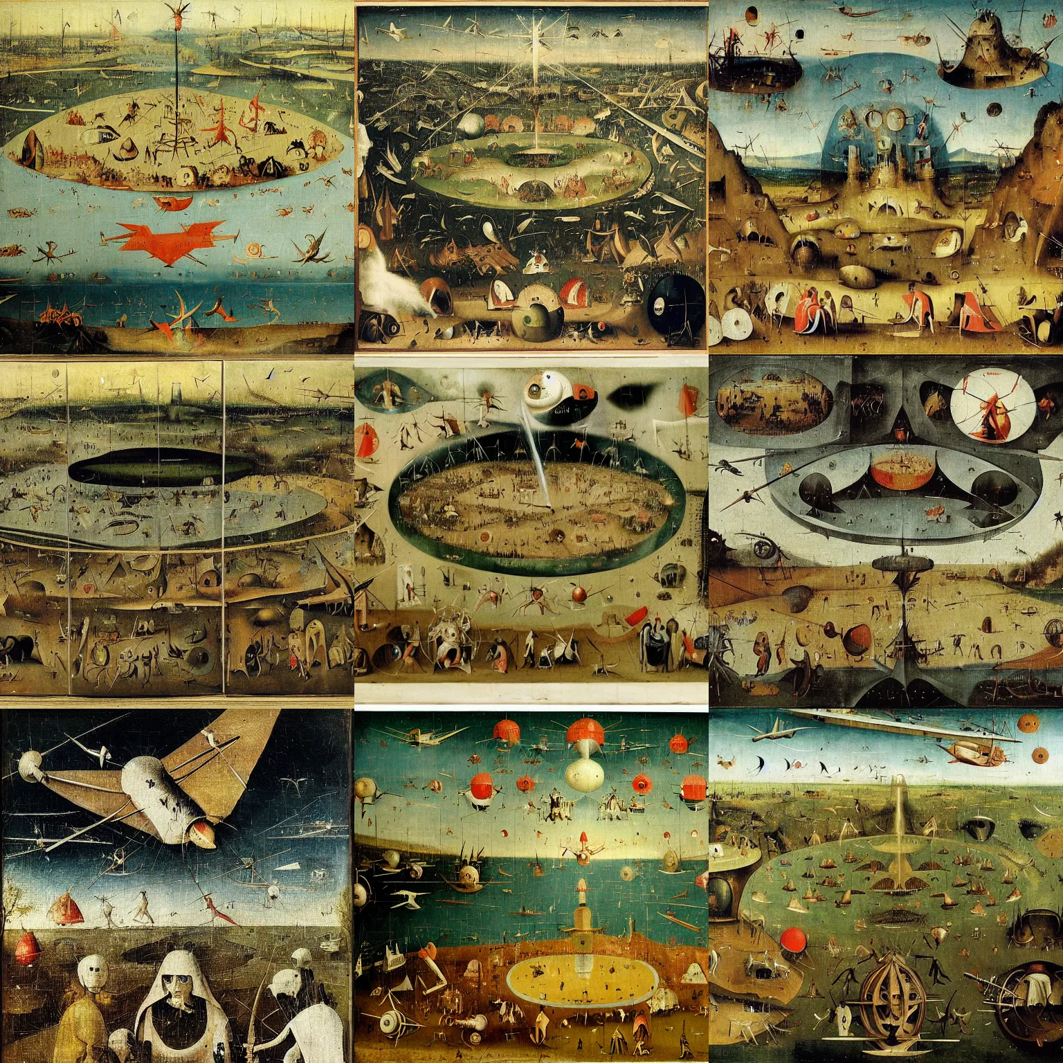 Prompt: avitech is a leading international developer of it systems for the aviation industry with comprehensive expertise painted as a hellish landscape by hieronymus bosch