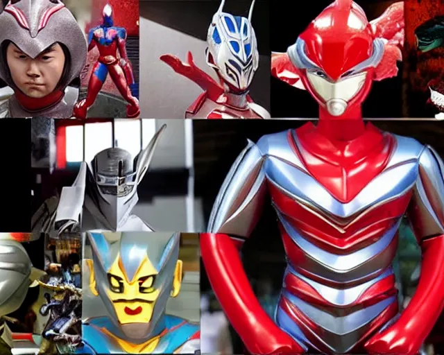 Image similar to ultraman, japanese tokusatsu, live action, professional special effects