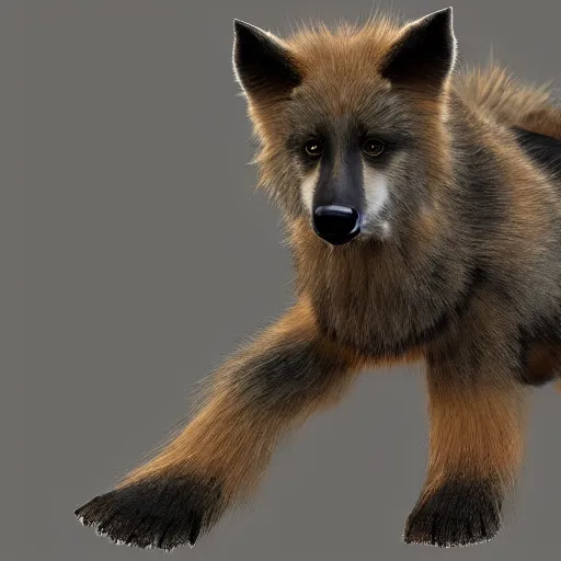 Image similar to long shot of a cute fluffy furry sable slowly disappearing into thin air, natural lighting, ground - level shot, reallusion character creator, 4 k, highly detailed, humourus, fine illustration