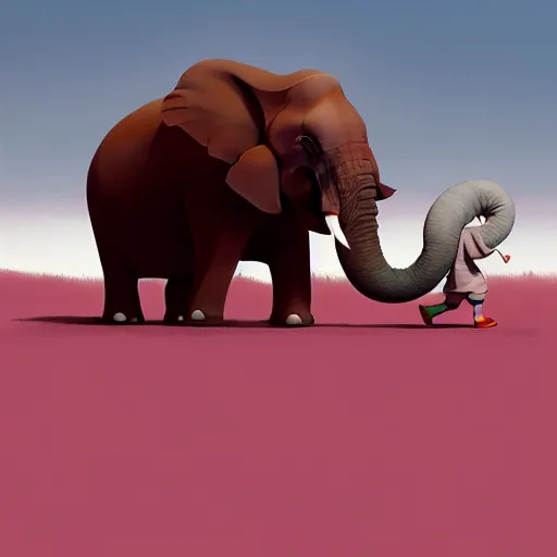 Image similar to Goro Fujita illustrating a big elephant calmly walking through the forest, by Goro Fujita, concept art, sharp focus, highly detailed, ArtStation