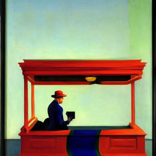 Image similar to elephant by Edward hopper