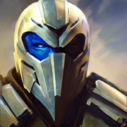 Image similar to greg manchess portrait painting of armored subzero from mortal kombat as overwatch character, medium shot, asymmetrical, profile picture, organic painting, sunny day, matte painting, bold shapes, hard edges, street art, trending on artstation, by huang guangjian and gil elvgren and sachin teng