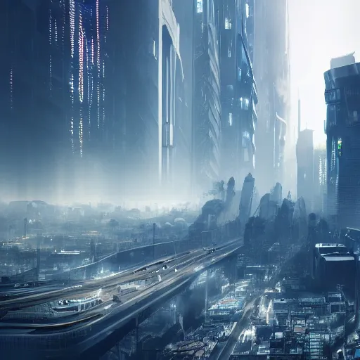 polluted future city