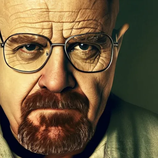 Image similar to danny devito as walter white in breaking bad 4 k, epic, cinematic, focus, movie still, fantasy, serious, extreme detail, atmospheric, dark colour, sharp focus