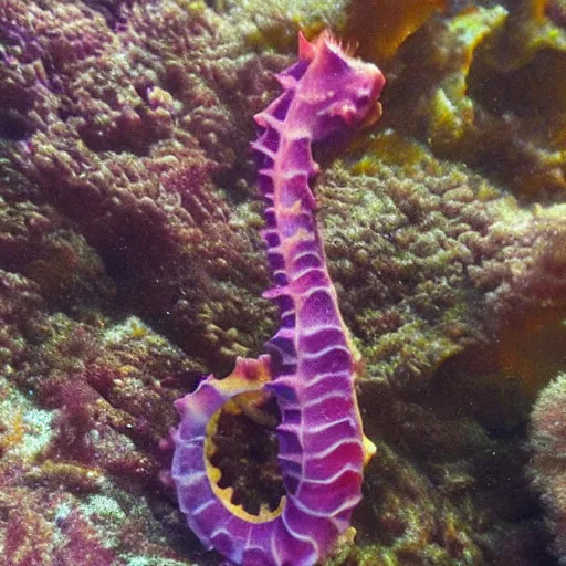Image similar to a beautiful photo of a realistic seahorse